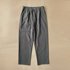 Men Woven Straight Leg Trousers Elastic Waist