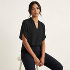 Linnea | Women's Summer Blouse | V-Neck, Short Sleeve | Casual Lightweight