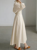 Shirt Dress Women Pleated Belt Lightweight | Quinn