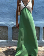 Anouk | Maxi Dress | V-Neck, Bold Contrast | Women's Casual & Evening