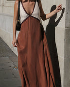 Anouk | Maxi Dress | V-Neck, Bold Contrast | Women's Casual & Evening