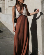 Anouk | Maxi Dress | V-Neck, Bold Contrast | Women's Casual & Evening