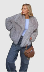 Zara | Faux Fur Jacket | Women's Fluffy Coat | Beige, Grey, Brown, Black