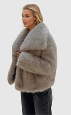 Zara | Faux Fur Jacket | Women's Fluffy Coat | Beige, Grey, Brown, Black