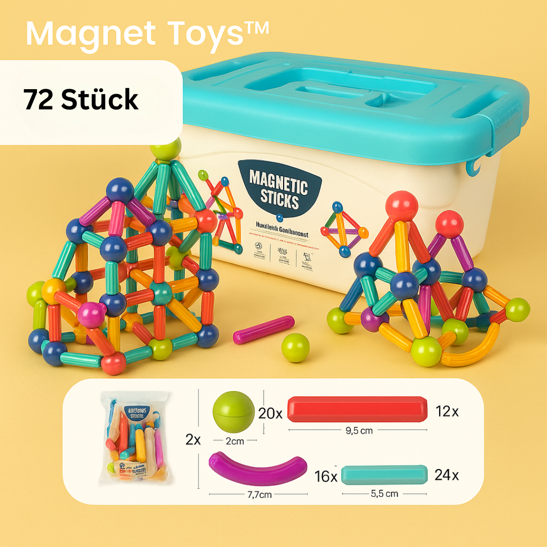 Seraphina | Magnetic Sticks | Kids Creative Building Toy | 36–144 Pieces