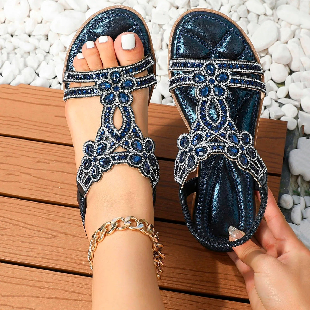 Orthopedic Sandals Women Boho Style Arch Support Open Toe Strappy