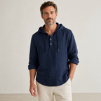 Orla | Men's Linen Shirt | Relaxed Fit, Drawstring Hood | Lightweight