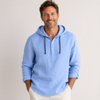 Orla | Men's Linen Shirt | Relaxed Fit, Drawstring Hood | Lightweight