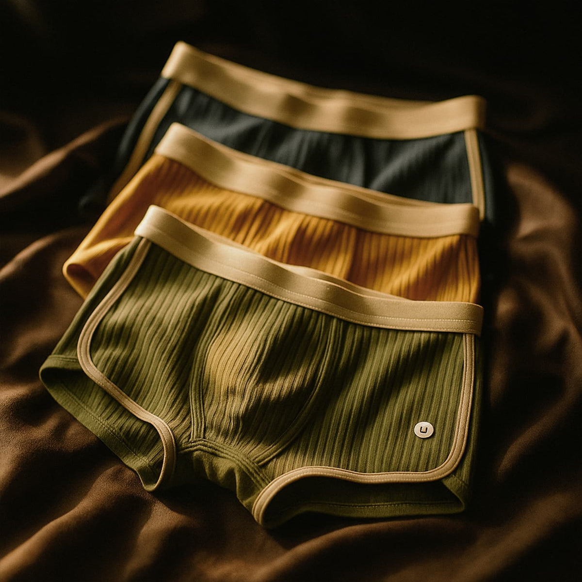 Lena | Men's Boxer Briefs 3-Pack | Ribbed Cotton, Contoured Pouch