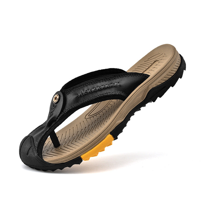 Flip Flops Men Toe Protection Lightweight Breathable Water Resistant