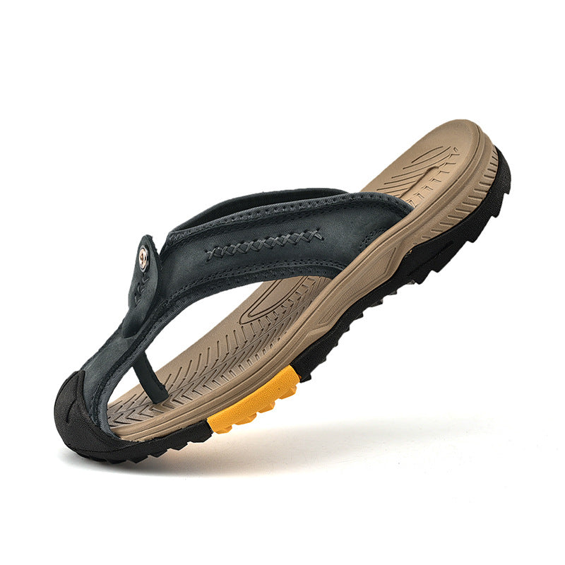 Flip Flops Men Toe Protection Lightweight Breathable Water Resistant