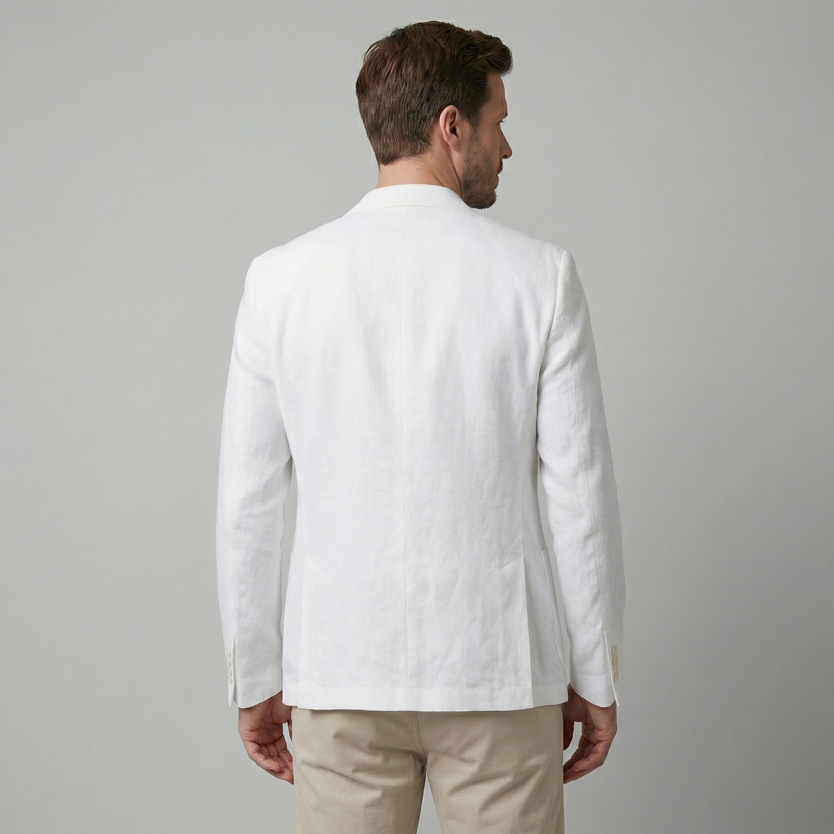 Men linen blazer lightweight tailored fit for formal events