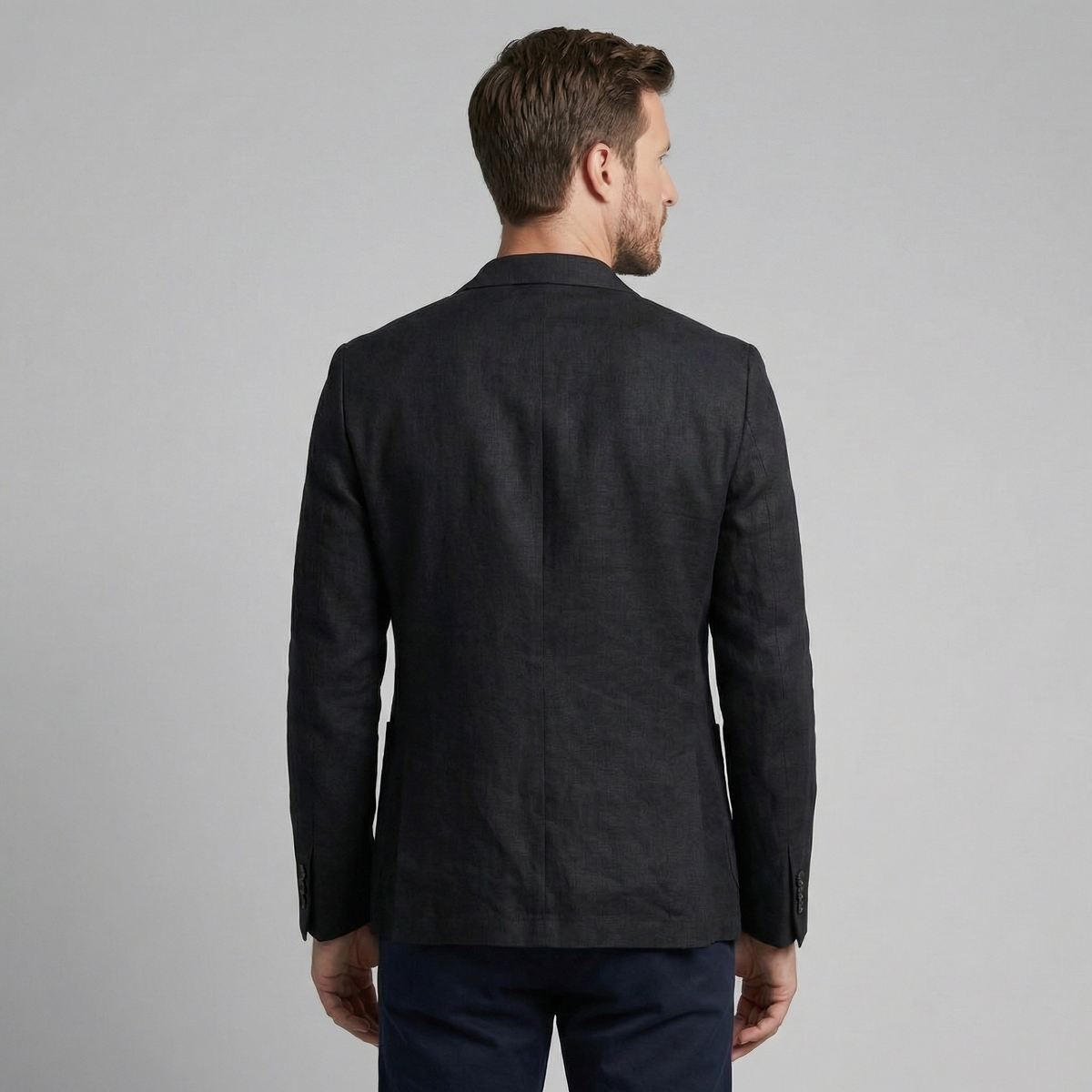 Men linen blazer lightweight tailored fit for formal events