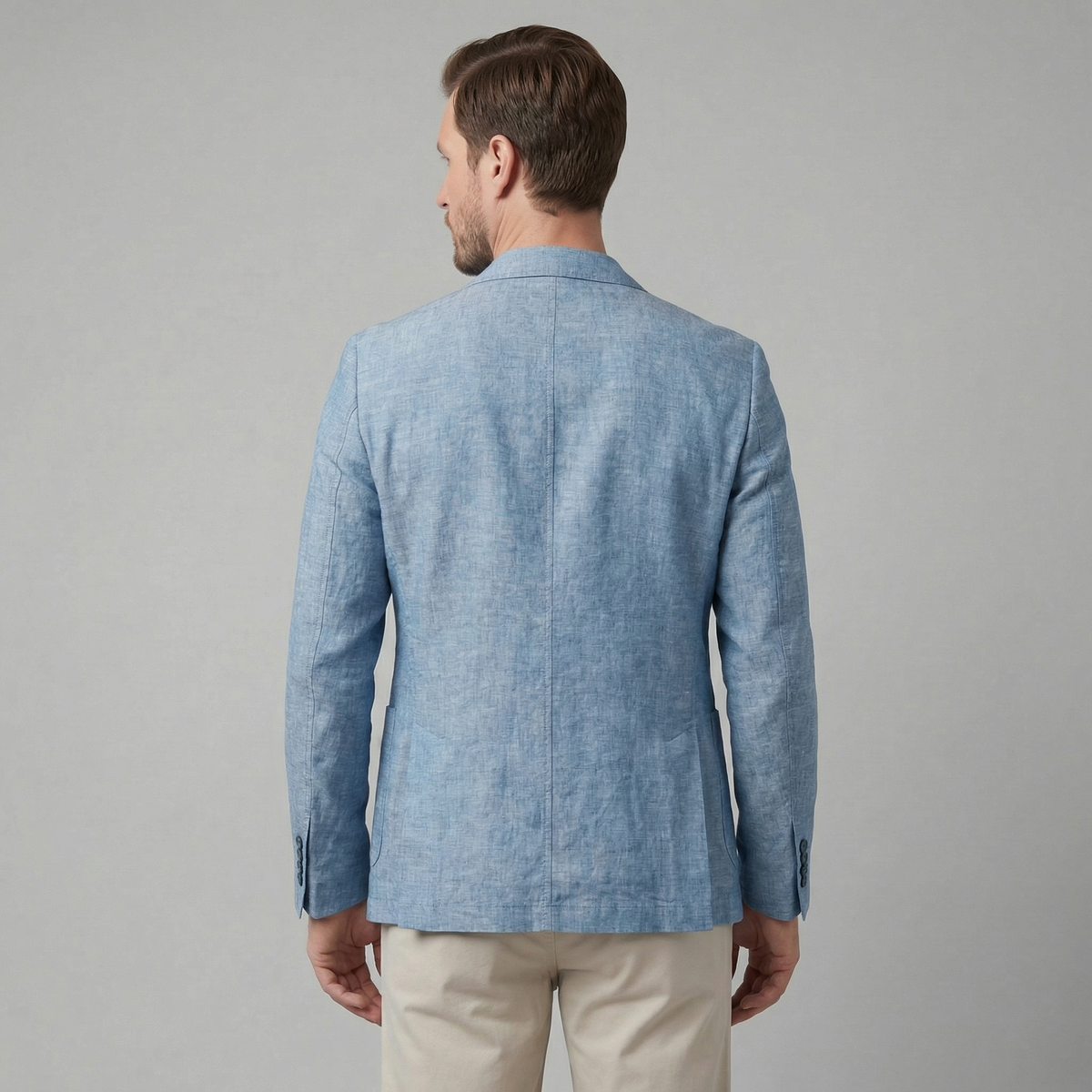 Men linen blazer lightweight tailored fit for formal events