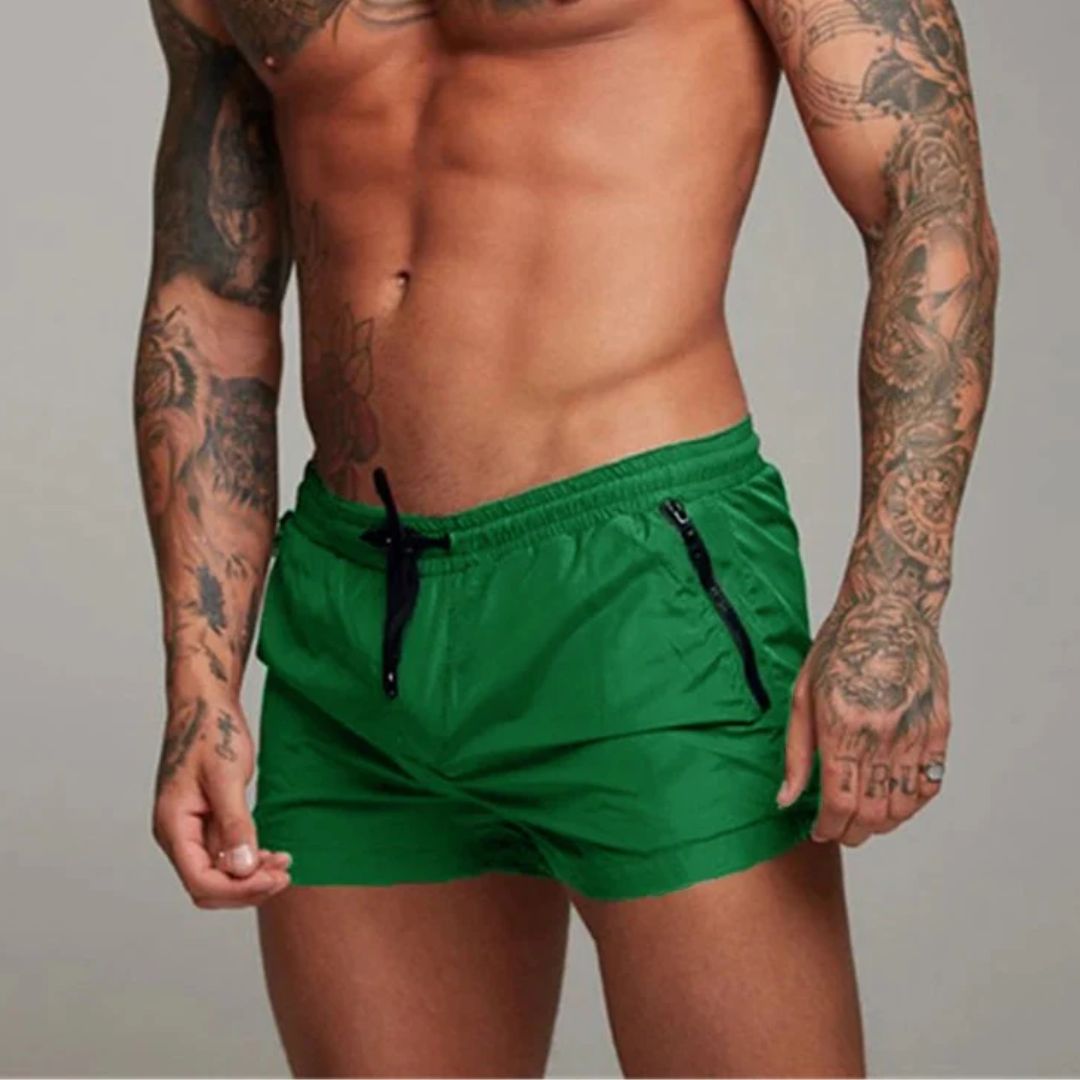 Liora | Men's Swim Shorts | Zip Pockets, Drawstring Waist | Swimwear