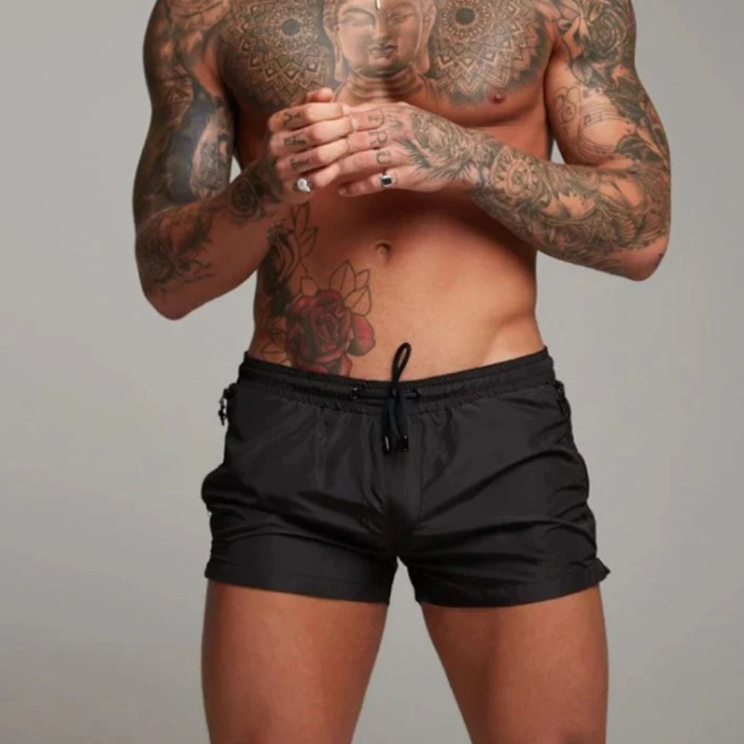 Liora | Men's Swim Shorts | Zip Pockets, Drawstring Waist | Swimwear