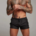 Mens Swim Shorts Quick Dry Mid Thigh Length Secure Zip Pockets