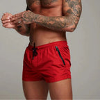 Mens Swim Shorts Quick Dry Mid Thigh Length Secure Zip Pockets