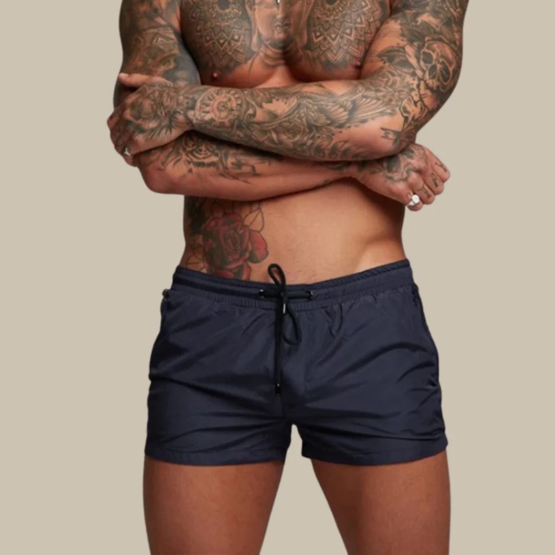 Liora | Men's Swim Shorts | Zip Pockets, Drawstring Waist | Swimwear
