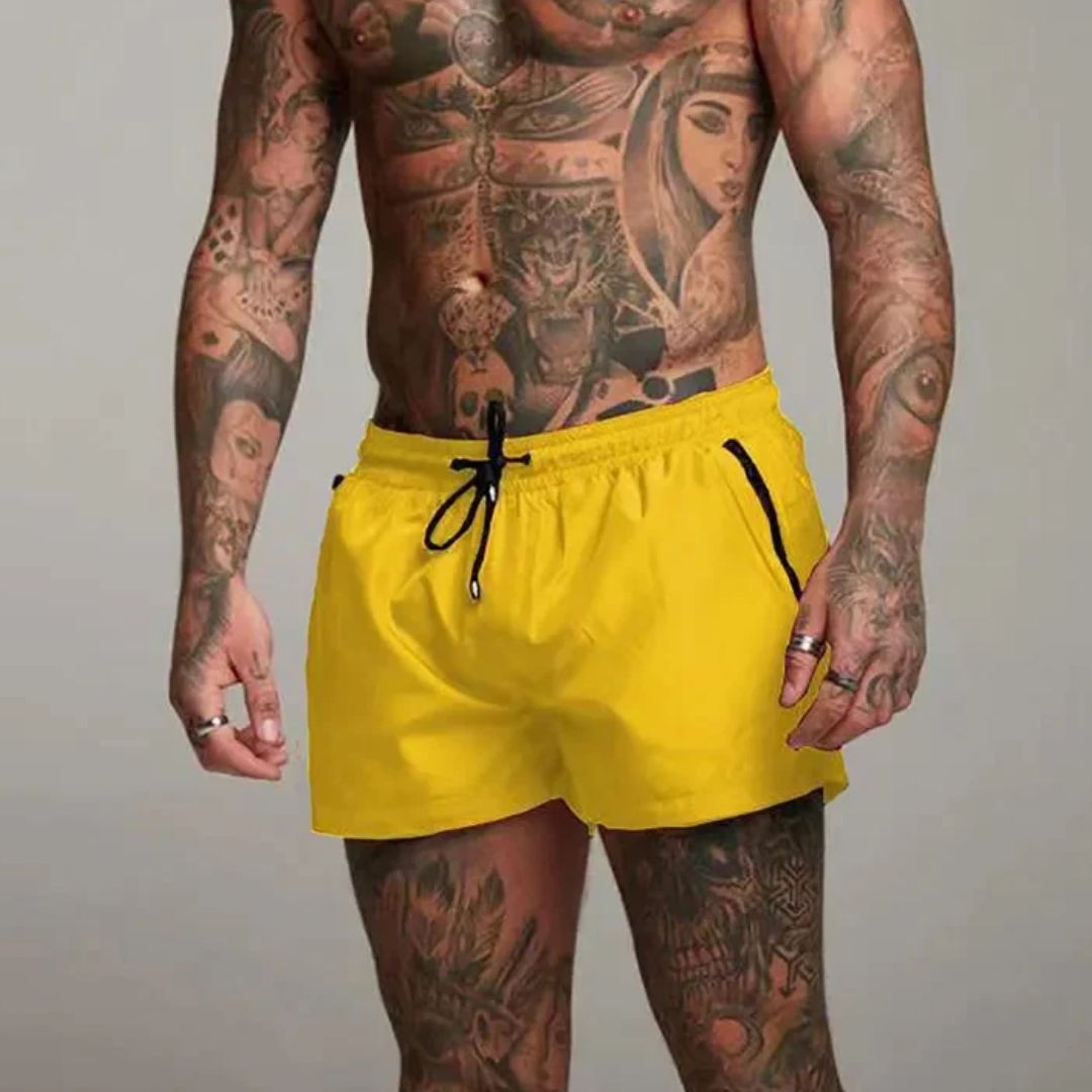 Liora | Men's Swim Shorts | Zip Pockets, Drawstring Waist | Swimwear