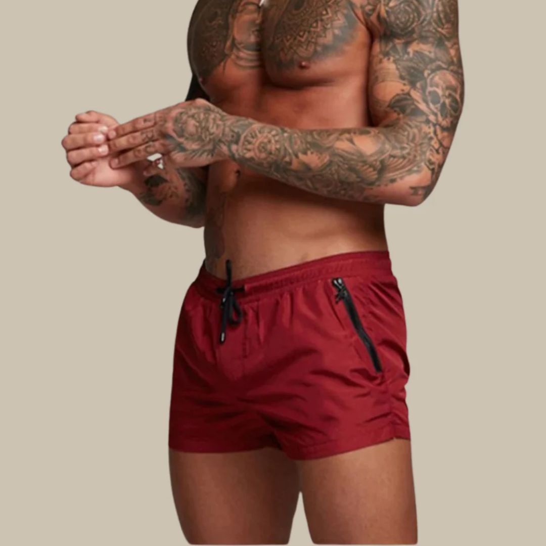 Liora | Men's Swim Shorts | Zip Pockets, Drawstring Waist | Swimwear