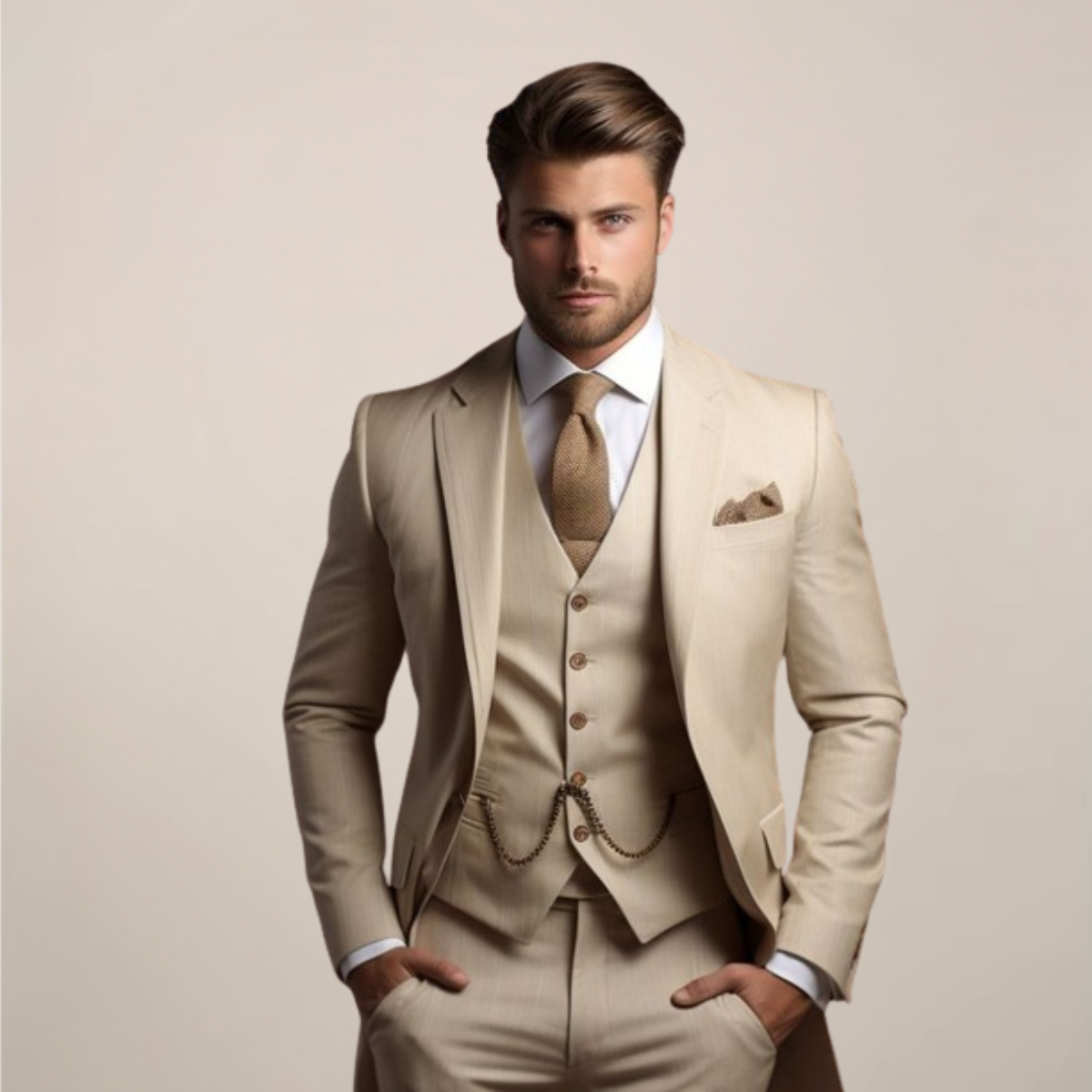 Jolie | Men's Three-Piece Suit | Spring Formal, Wedding | Jacket, Vest & Trousers