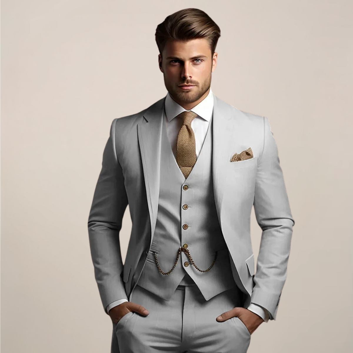 Jolie | Men's Three-Piece Suit | Spring Formal, Wedding | Jacket, Vest & Trousers