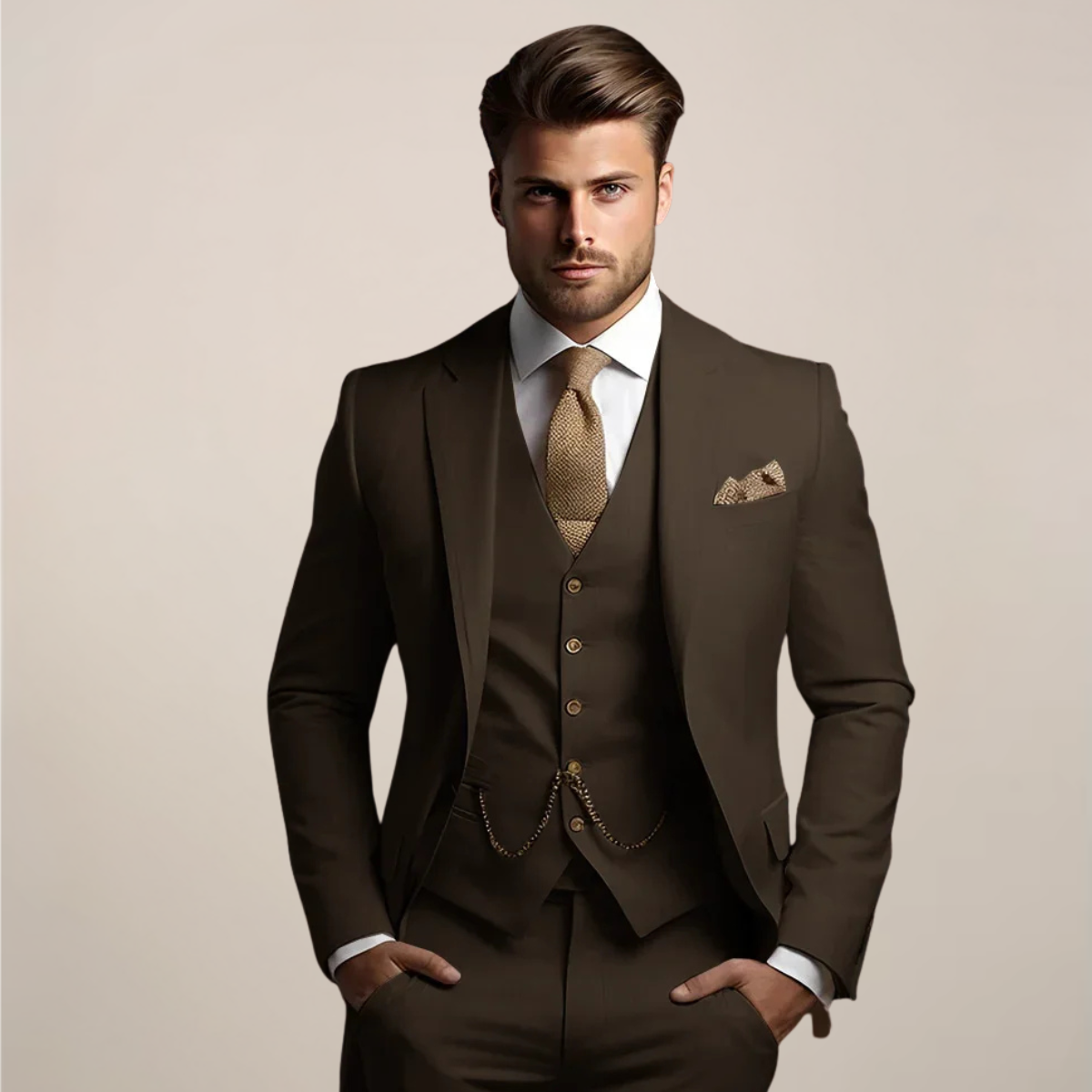 Jolie | Men's Three-Piece Suit | Spring Formal, Wedding | Jacket, Vest & Trousers
