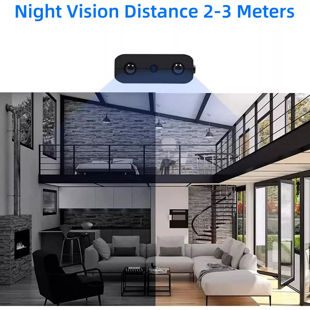 Mini Security Camera HD 1080p Night Vision Audio Motion Detection Indoor