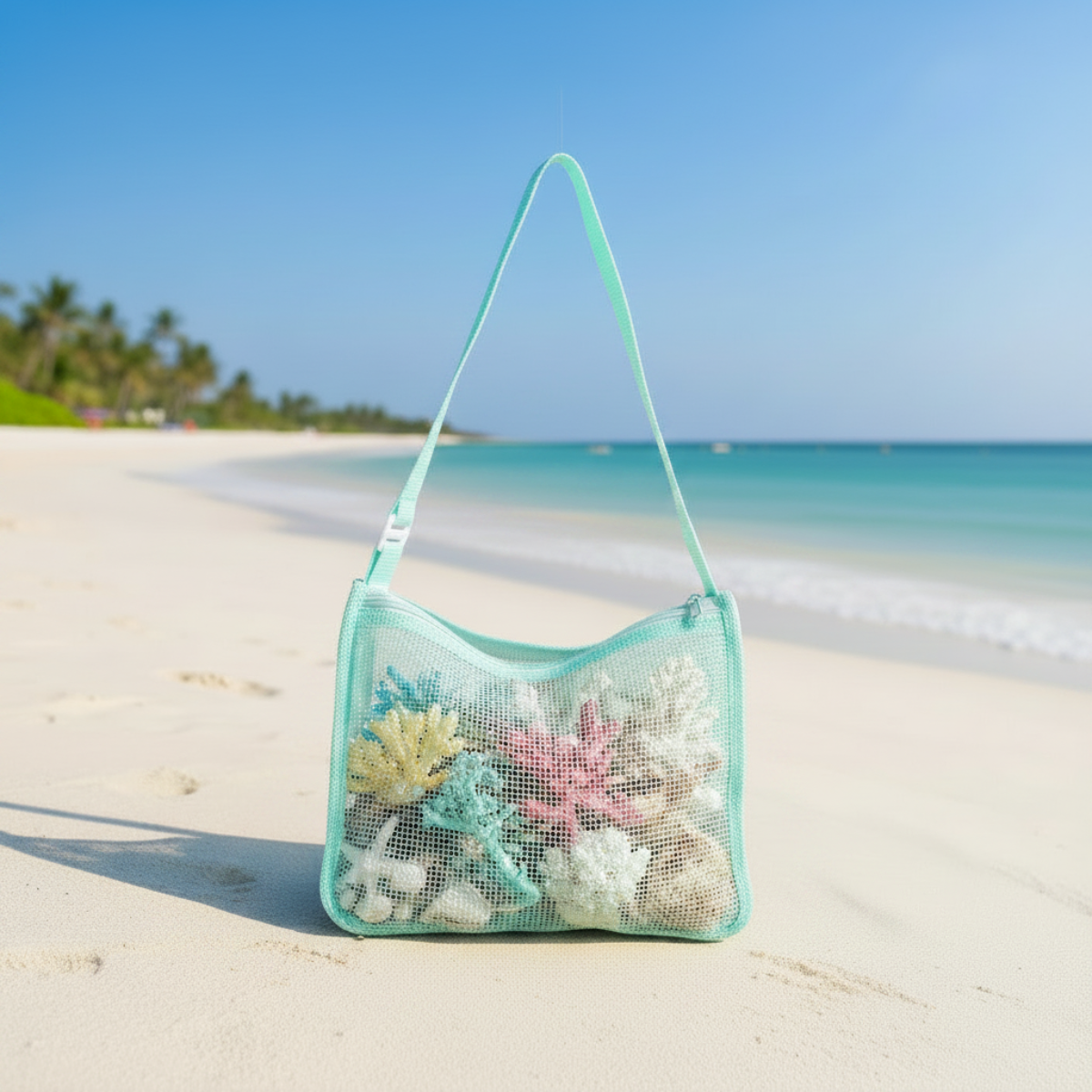 Beach Toy Bag | Mesh Sand-Free, Kids & Family | Yvaine