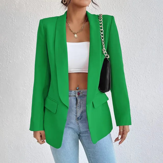 Women Blazer Single Breasted Structured