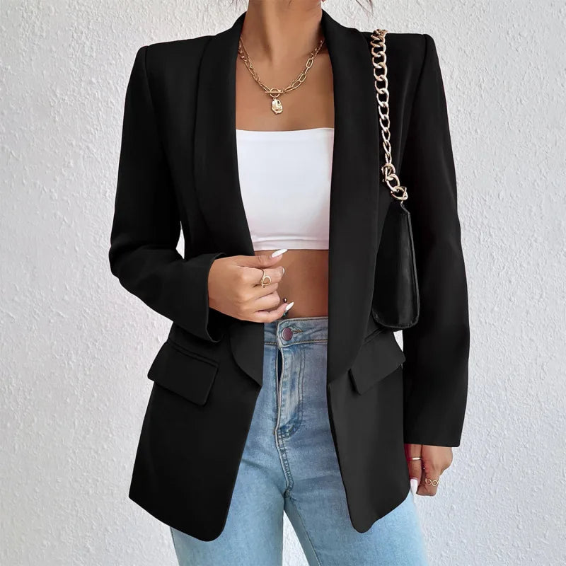 Women Blazer Single Breasted Structured