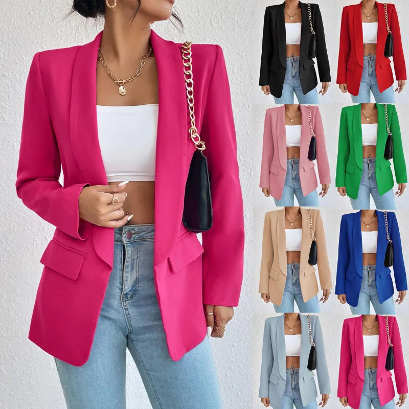 Women Blazer Single Breasted Structured