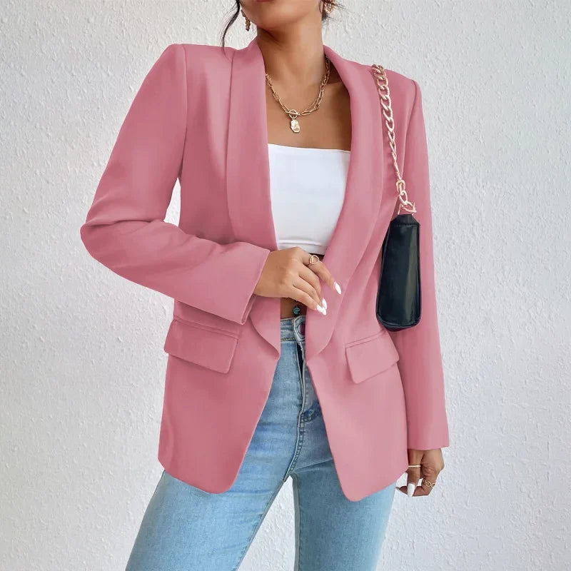 Women Blazer Single Breasted Structured