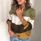 Una | Women's Striped Knit Sweater | Warm, Relaxed Fit