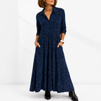 Valentina | Midi Shirt Dress | Relaxed Fit, Long Sleeve | Side Pockets