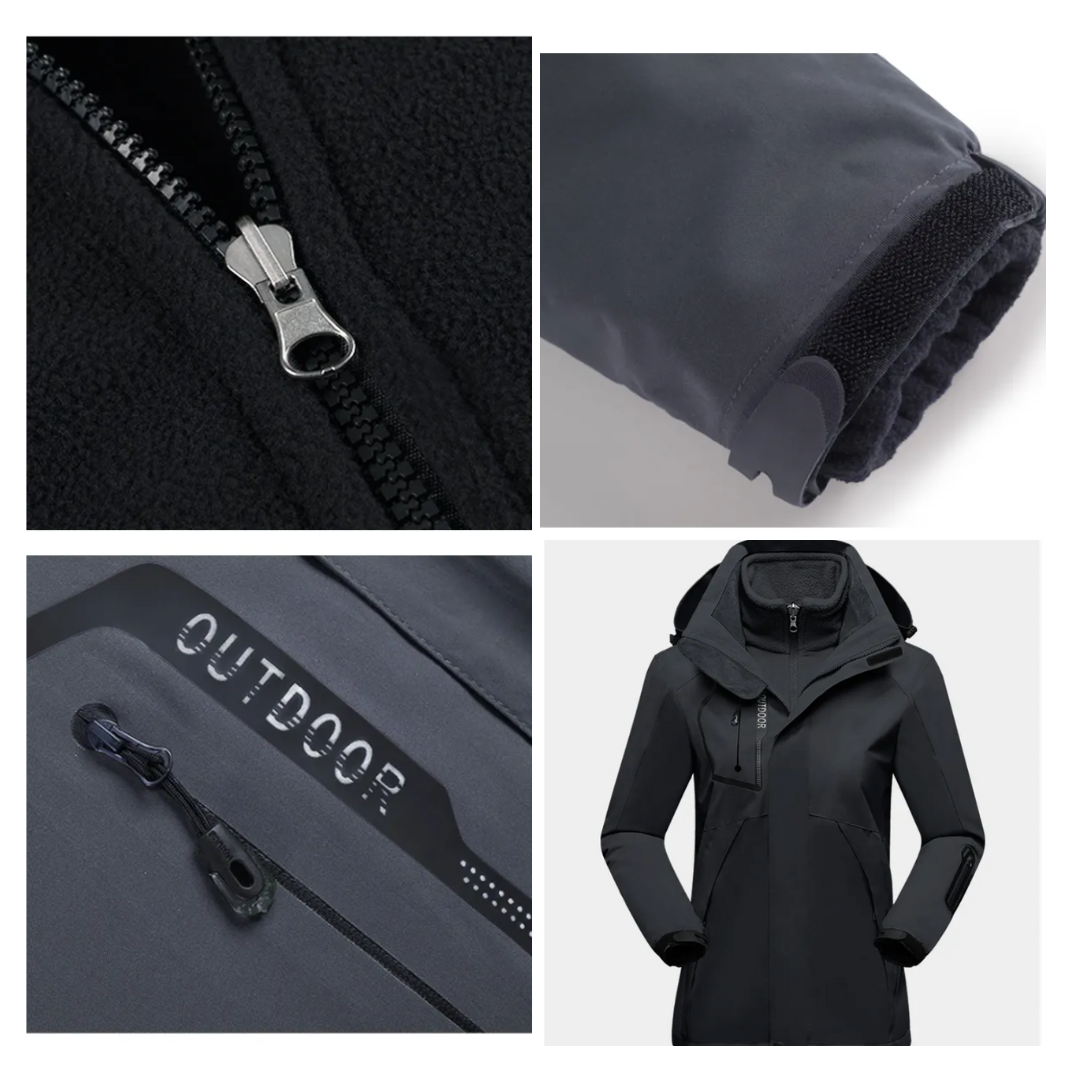 Women 3 in 1 Waterproof Jacket Fleece