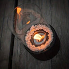 Fleur | Oil Lamp | Decorative Ethanol Flame Lamp | Metal & Glass, Indoor & Outdoor