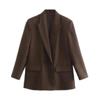 Oversized Blazer Women Double Breasted Long Line Structured | Soraya