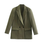 Oversized Blazer Women Double Breasted Long Line Structured | Soraya