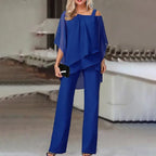 Elsa | Women's Two-Piece Set | Off-Shoulder Top & Fitted Pants