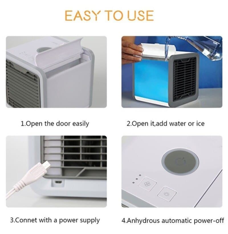 Cosima | Mobile Air Conditioner | 3-in-1 Cooler, Humidifier & Purifier | USB, 500ml