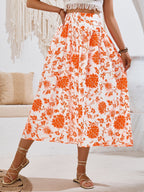 Maxi Skirt Women Floral Print Flowing Summer | Valentina