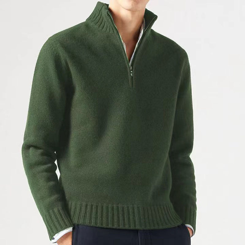 Calla | Men's Half-Zip Pullover Sweater | Wool Blend, Warm