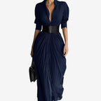Long Sleeve Dress Women Belted Shirt Dress Button Down | Romilly