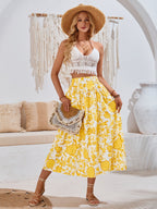Maxi Skirt Women Floral Print Flowing Summer | Valentina