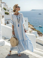 Kira | Kaftan Maxi Dress | Women's Long Kaftan | Striped, Loose Fit