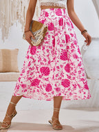 Maxi Skirt Women Floral Print Flowing Summer | Valentina