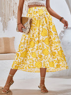 Maxi Skirt Women Floral Print Flowing Summer | Valentina