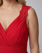 Odette | Evening Dress Women | V-Neck, Sleeveless, Side Slit | Long